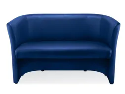 Bank Echt Leer Zit Hxbxd 46x106,6x49cm Totale Hxb 77x129cm Donkerblauw