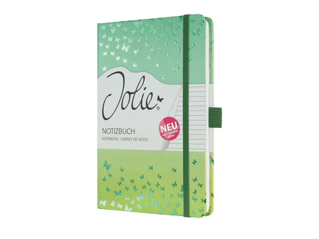 Carnet Jolie Butterfly Confetti Lime Hardcover 203x135x16 mm