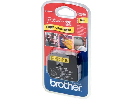 MK621BZ BROTHER P-TOUCH 9mm zwart op geel