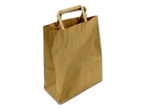 Draagtas papier 32x16x43cm bruin effen doos 250 Stuks