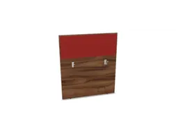 baliepaneel bureau aanbouw achter NP-tiepolo nut BN4011-rood 1000mm