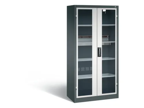 acculaadkast 1950x930x500mm 5stekkerdozen 230V cil.-slot front RAL7035