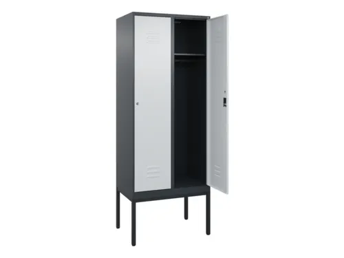 locker,HxBxD 2120x800x500mm,2vak,vak B 400mm,cil.-slot,voetonderstel