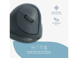 Verticale muis R-Go HE Basic Medium Rechts draadloos Bluetooth - 8