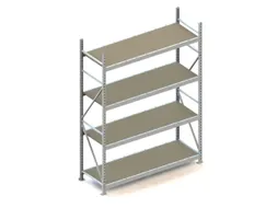 Breedvakstelling Basisveld 2500x1800x650mm 4 Houten Legborden 600kg