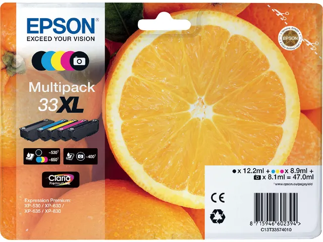Inktcartridge Epson 33XL T3351 zwart HC C13T33514012