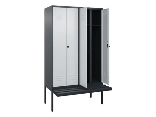 locker voor scheiding van kleding,HxBxD 2120x1200x815mm,4vak