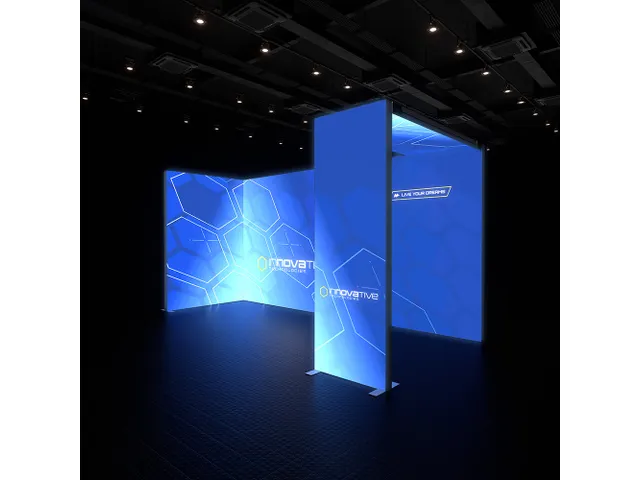 Brightbox Pro Flex Dak Frame 100x250 cm LED-verlichte beursstand