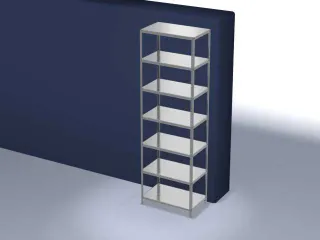 magazijnstelling,grondveld,HxBxD 3000x1000x600mm,vaklast 200kg - 1