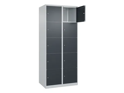 lockerkast,HxBxD 1850x800x500mm,2x5vakken,vak B 400mm,cil.-slot