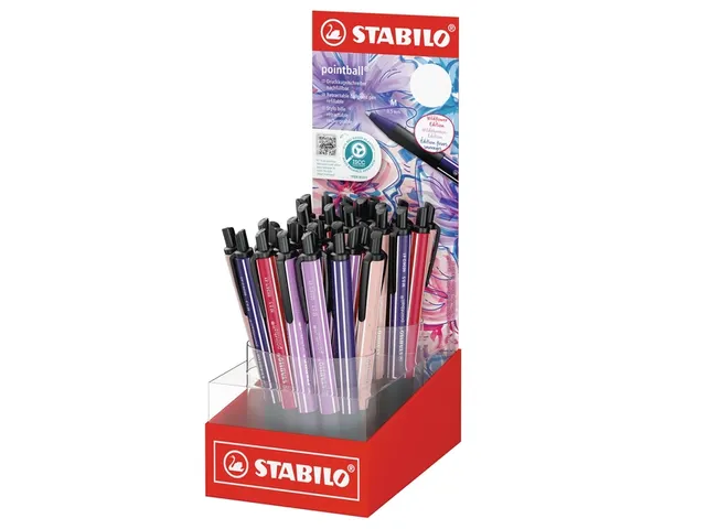 Balpen STABILO pointball Wildflower Assorti Medium 38 stuks