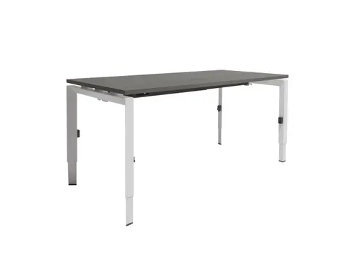 Bureau Linesto N3 hoogte instelbaar 140x80cm Logan eiken, poot Wit