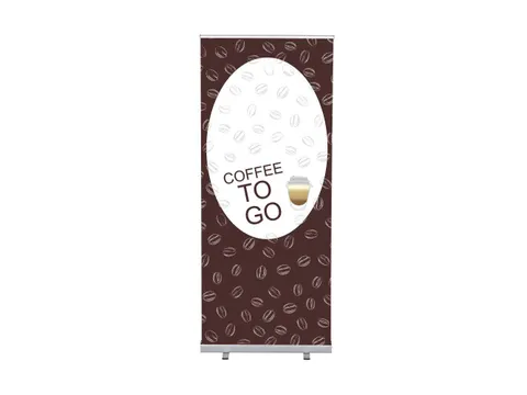 Roll-Banner 85x200 complete set met print "Coffee to Go"