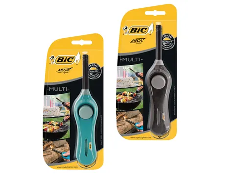 Aansteker Bic megalighter U140 multi assorti blister à 1 stuk