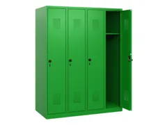 schoollocker,HxBxD 1530x1200x500mm,4vak,vak B 300mm,draaigrendel