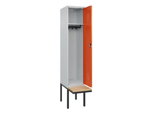 locker met bank,HxBxD 2120x400x815mm,1vak,vak B 400mm,cilinderslot