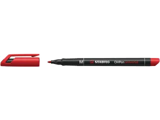 Viltstift STABILO OHpen 843/40 permanent rond medium rood - 3