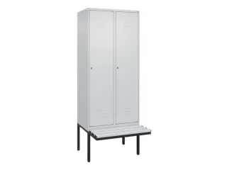 locker met bank,HxBxD 2120x800x815mm,2vak,vak B 400mm,cil.-slot - 1