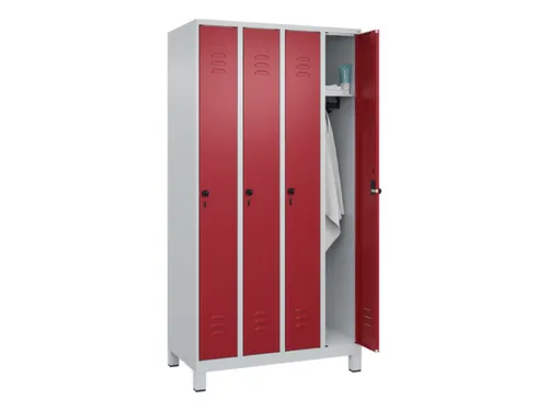 locker,HxBxD 1950x1000x500mm,4vak,vak B 250mm,draaigrendel,voeten