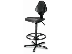 Werkplaatsstoel 615-885mm Voetkruis Ronde Staalbuis Glijders