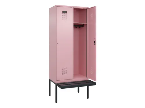 locker met bank,HxBxD 2120x800x815mm,2vak,vak B 400mm,cilinderslot
