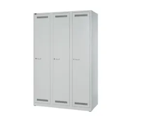 garderobekast,HxBxD 1850x1200x500mm,3vak,vak B 300mm,cil.-slot - 3