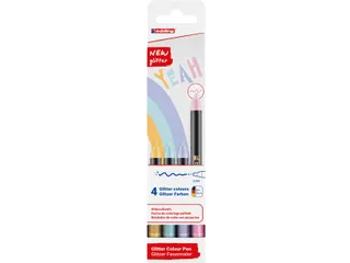 Fineliner edding 1200 fijn glitter pastel assorti set à 4 stuks - 2