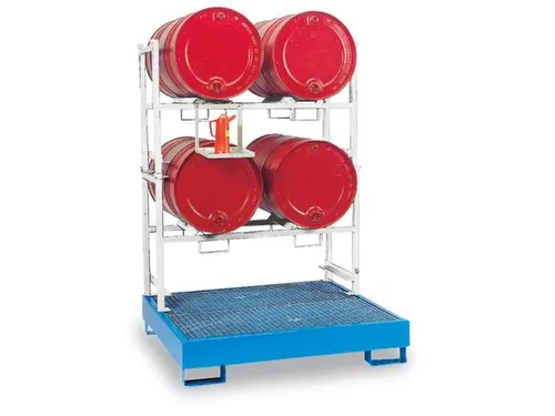 Complete Aanbieding Stapelframes 2X 2X200L Vaste Opvangbak Verzinkt