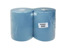Poetspapier P52040 Euro gerecycled 2-laags Blauw 2 Rol