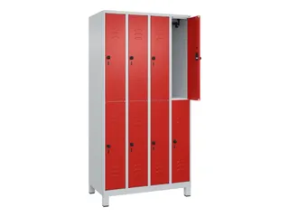 dubbeldekse locker,HxBxD 1950x1000x500mm,4x2vak.,vak B 250mm - 2