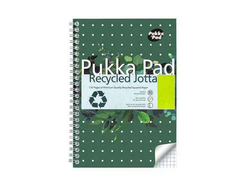 Notitieboek Pukka Jotta A5 ruit 5x5 55vel/110pagina's 80 gram groen