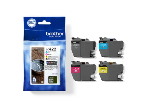 Brother LC-422VAL inktcartridge multipack zwart + 3 kleuren