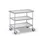 Universele Wagen 150kg 785x425mm 3 Etages Met Beugel Zilvergrijs