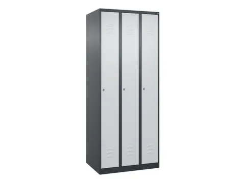 locker,HxBxD 1850x750x500mm,3vak,vak B 250mm,cil.-slot,staand op vloer