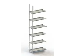 magazijnstelling,aanbouwveld,HxBxD 1850x752x304mm,vaklast 80kg