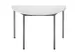 Tafel Halfrond 120x60 Cm Frame Antraciet Blad Lichtgrijs