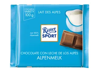 Chocolade Ritter Sport alpenmelk 100gr - 1