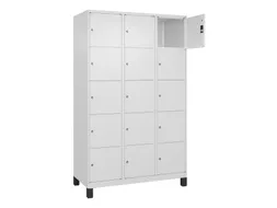 lockerkast,HxBxD 1950x1200x500mm,3x5vakken,vak B 400mm,cil.-slot