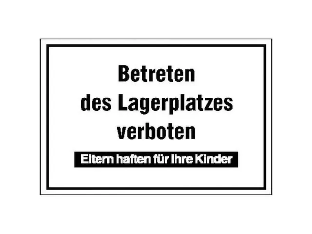 aanwijzingsbord,Betreden van de opslagplaats verboden