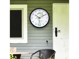 Buitenklok Nextime dia 30.5cm Anethium cijfers, zwarte rand witte wijz - 5