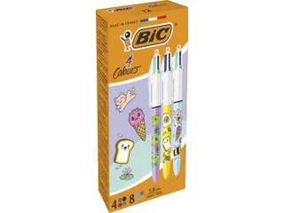 4-kleurenbalpen Kawai doos van 12 stuks assorti - 1