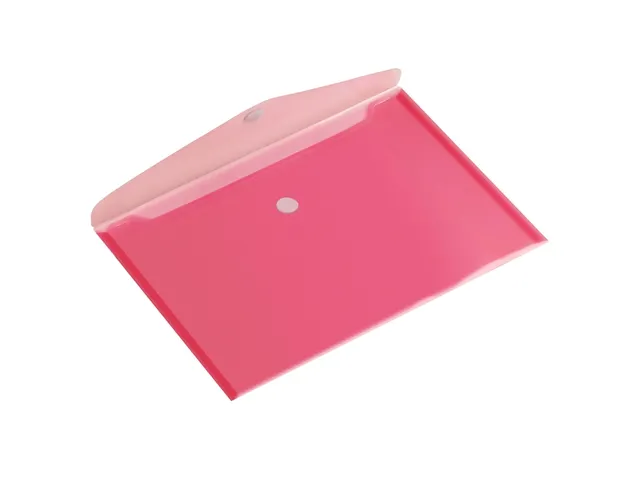 Enveloptas HF2 A4 335x240mm dwars PP transparant rood