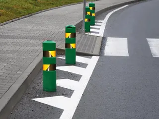 Reflecterende tape Zwart Geel 5 cm x 5 m met honingraatpatroon - 3
