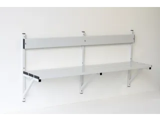 wandbank HxLxD 710x2000x360mm aluminium lijsten frame staal RAL7035 - 1
