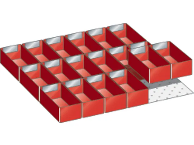 Compartimentage de tiroir pour façade hauteur 50mm 18godets l 564mm