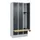locker met bank,HxBxD 1950x900x815mm,3vak,vak B 300mm,draaigrendel