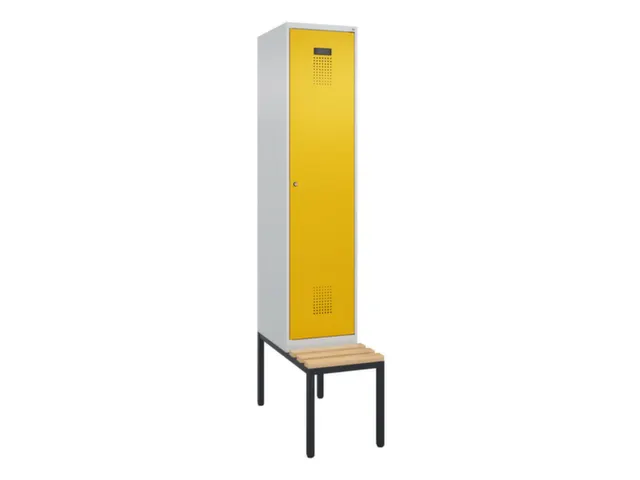 armoire vestiaire avec banc noir et blanc,HxlxP 2120x400x815mm