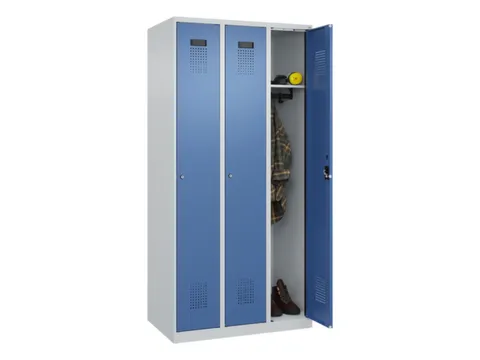 locker,HxBxD 1850x900x500mm,3vak,vak B 300mm,cil.-slot,staand op vloer