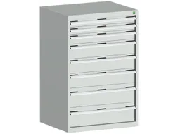 ladekast 1200x800x750mm 8laden zware lasten RAL7035 front RAL7035