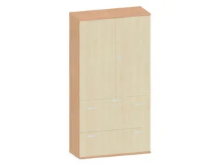 Kantoorkast 1920x1000x430mm Decor Romp Beuken Decor Front Esdoorn - 1